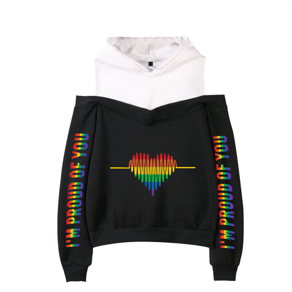 Women's Off-the-Shoulder Casual Pullover Hoodie