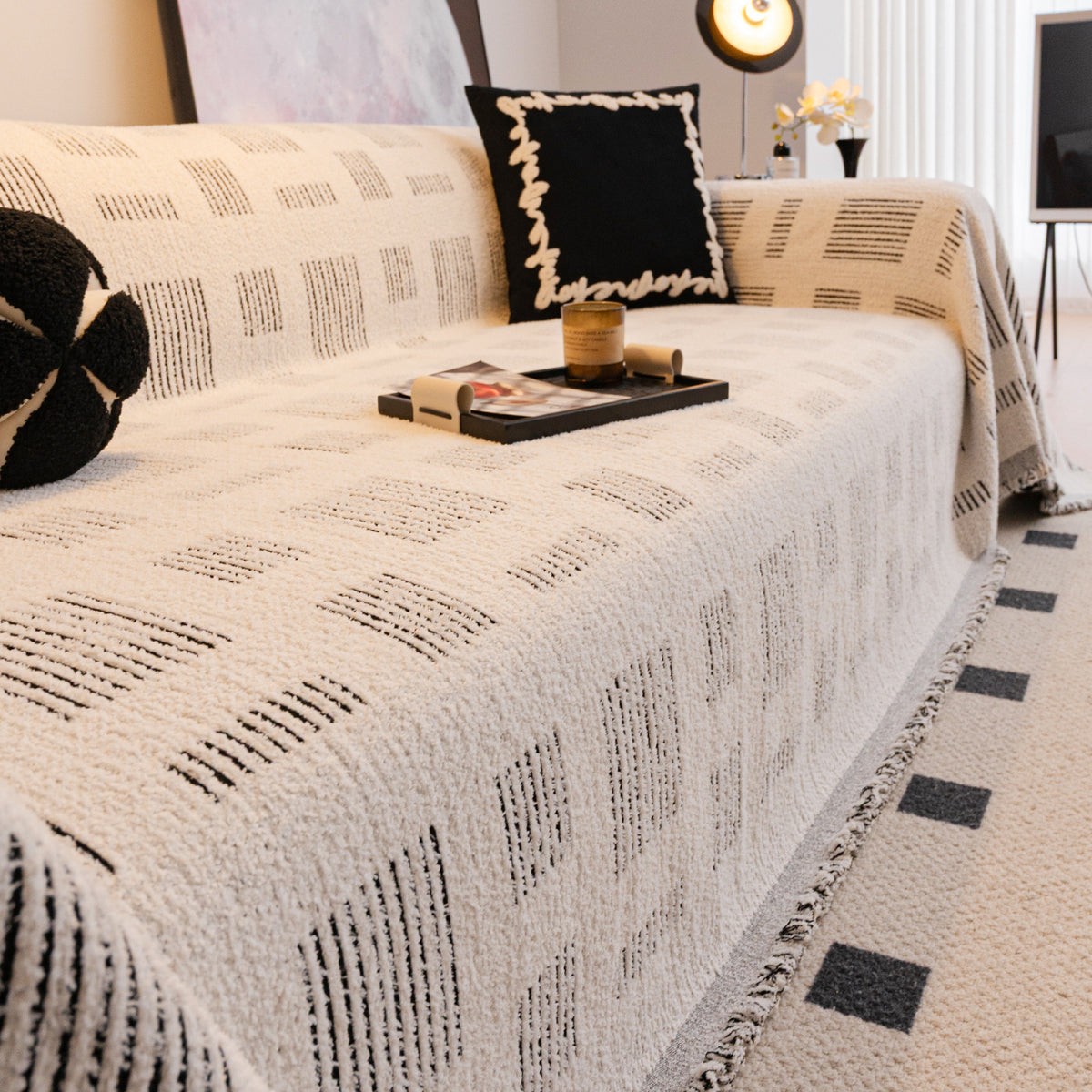 Velvet Sofa Cover All-season Universal Fit