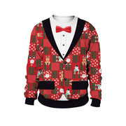 Festive 3D Print Christmas Couple Sweater