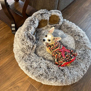 Soft & Cozy Plush Dog Bed Soft & Cozy Plush Dog Bed | Standing Bear Paw Design, Upgraded Sofa for Medium Dogs, Gray & Brown, Indoor Comfort, Small Dogs, Cozy Home Decor, Pet