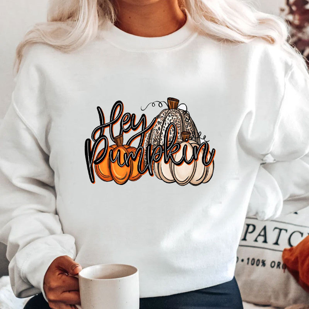 Spooky Pumpkin Head Couple Halloween Hoodie Sweatshirt
