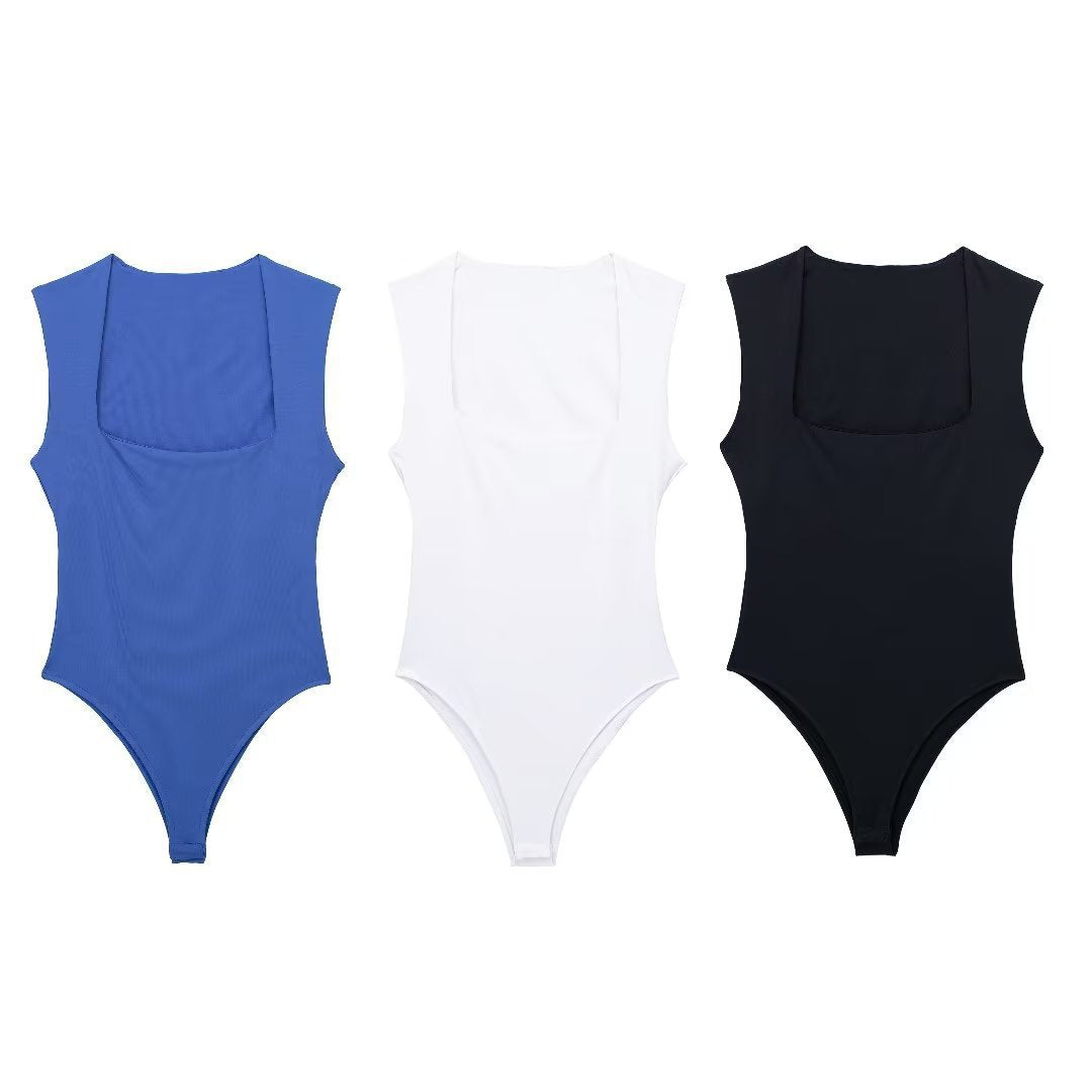 Chic Square Collar Vest Jumpsuit for Women