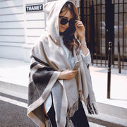 Luxurious Imitation Cashmere Cape for Women