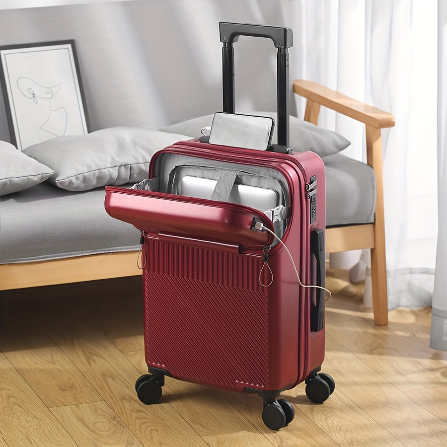 Luggage Case 20 Inch Luggage with Password Lock And Wheels | 1pc Travel Function Boarding Case, Big Capacity Suitcase, Suitable for Daily Use As A Neutral Bag