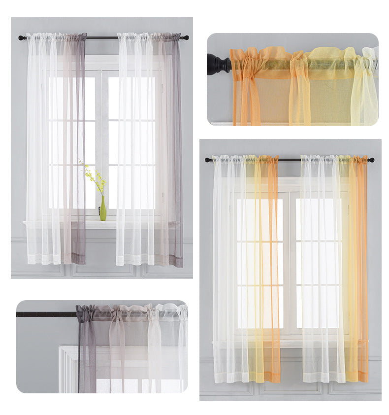 Left and Right Gradient Color Curtain Window Screen Finished Product