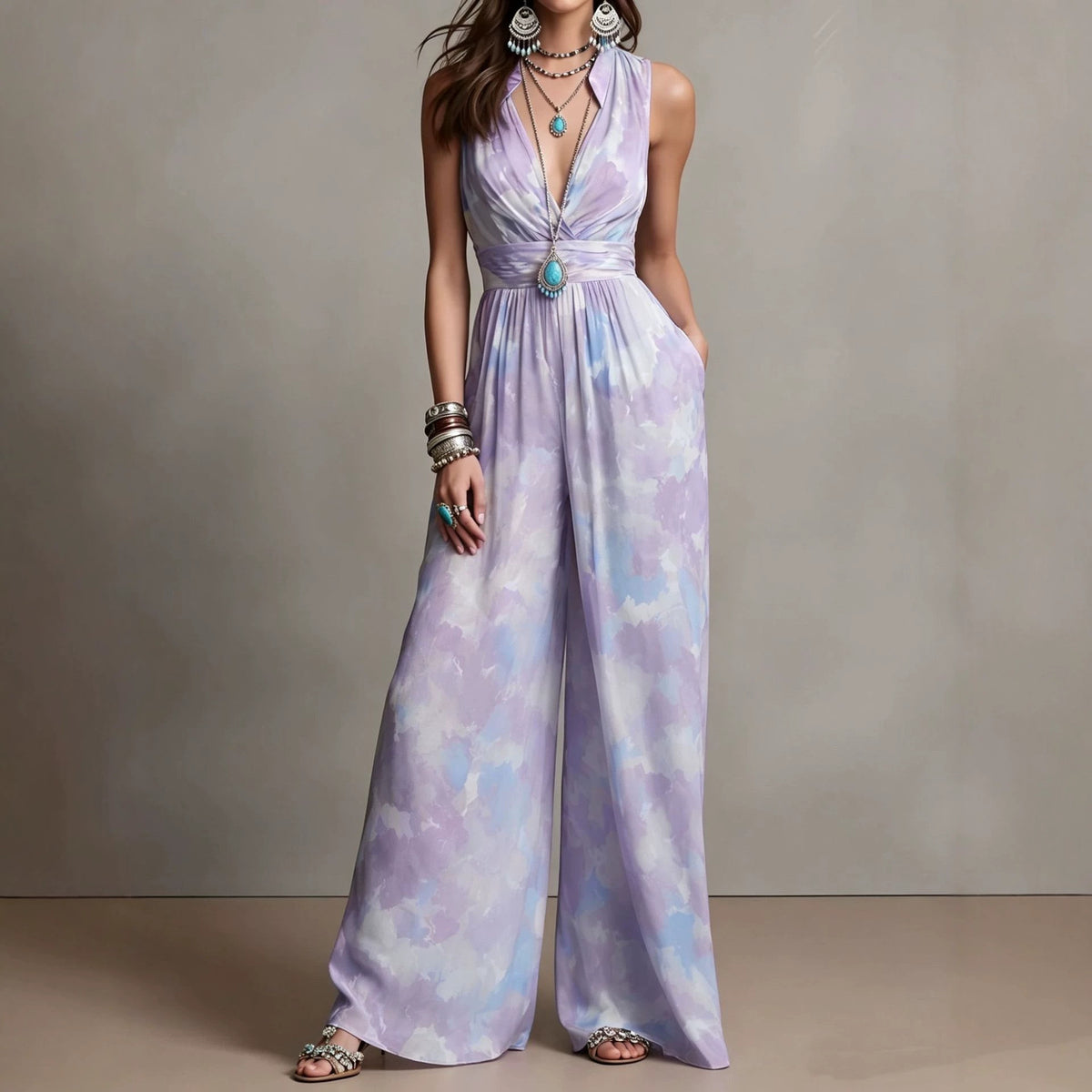 Womens New Fashion Waist-Cinching Jumpsuit