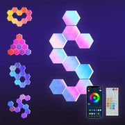 LED Hexagon Light Panel Kit with Dynamic Music‑Sync Effects – Ideal for Party Decoration, Gaming Rooms and Holiday Displays
