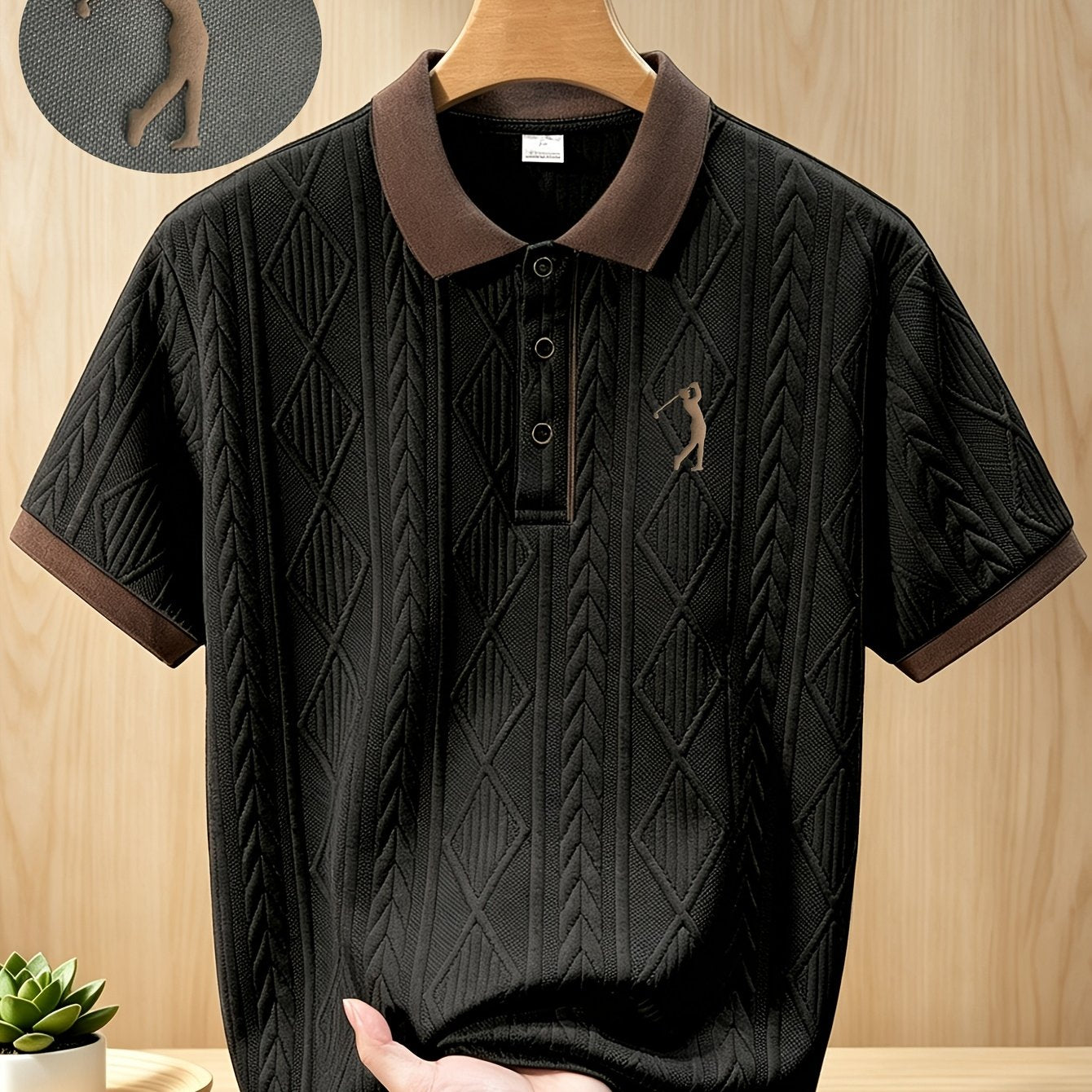 Men's Short Sleeve Collared Golf Polo Shirt