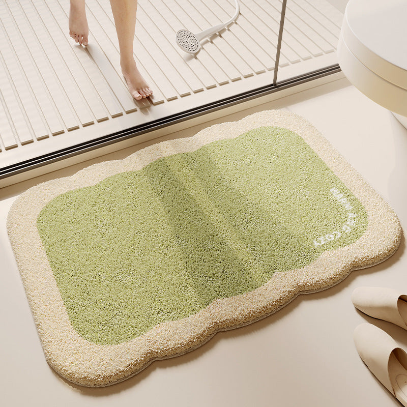 Thickened Plush Water-absorbent Bathroom Floor Mat