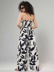 Zebra-Print Strap Jumpsuit For Women