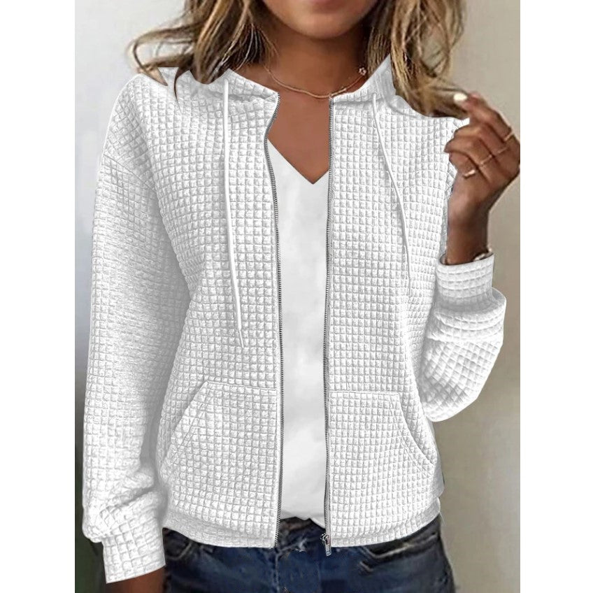 Women's Zipper Hooded Cardigan Sweater Coat