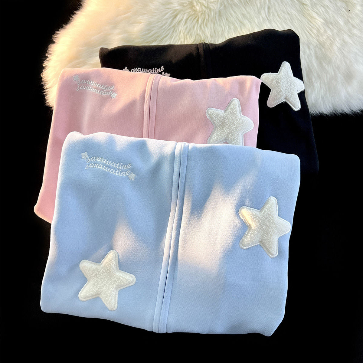 Cosmic Starry Sky Velvet Cardigan Sweatshirt
