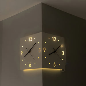 Sound Sensor Dual-side Corner Clock