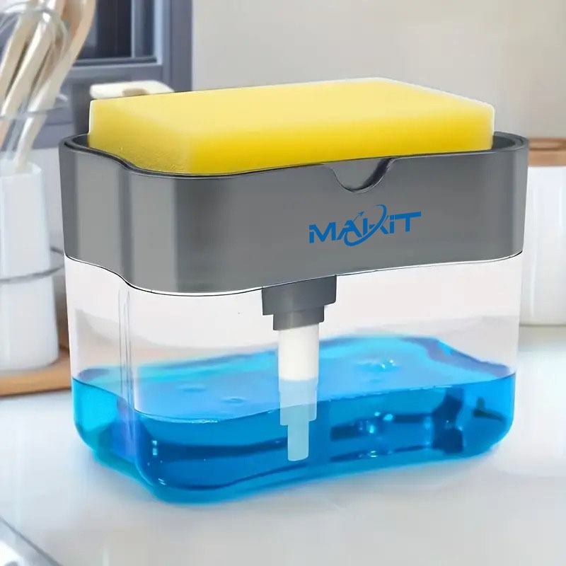 Stainless Steel Sink Storage Organizer with Soap Dispenser and Sponge Holder