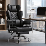 Wide Executive Office Chair with Lumbar Support and Adjustable Height