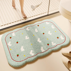 Thickened Plush Water-absorbent Bathroom Floor Mat
