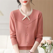 Mid-age Thickened Pullover Knit Sweater