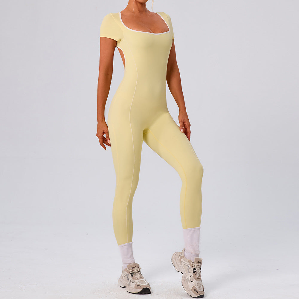 Women's Slim-Fit Hollow-Out Yoga Jumpsuit
