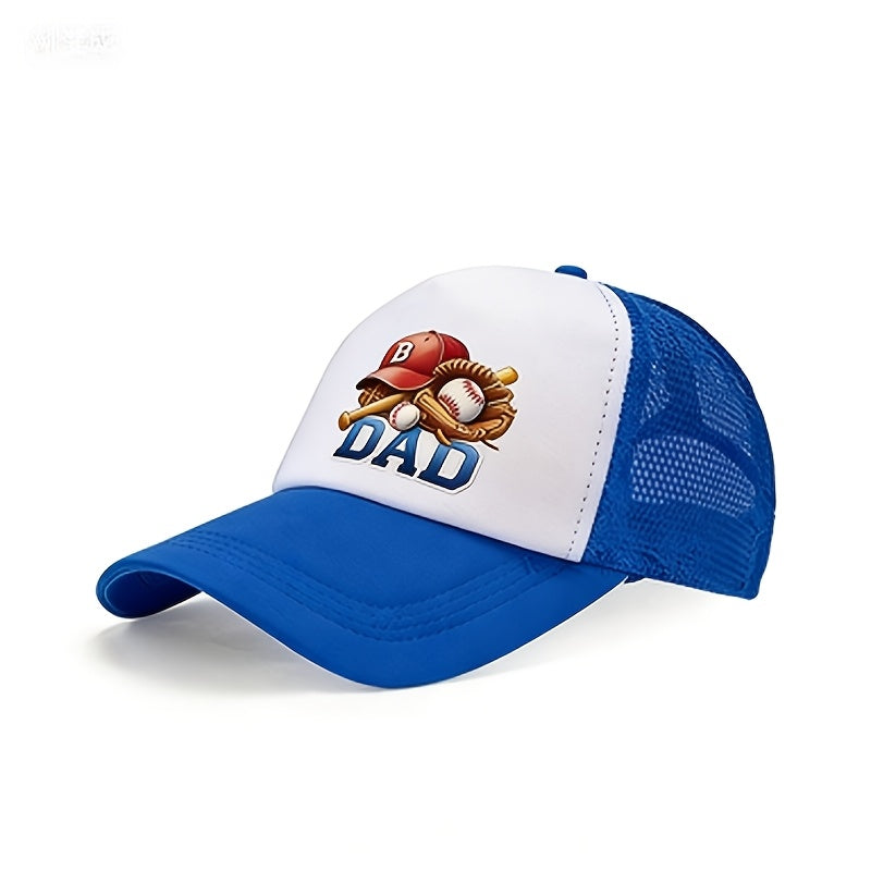 Baseball Printed Duckbill Baseball Cap with Mesh Back