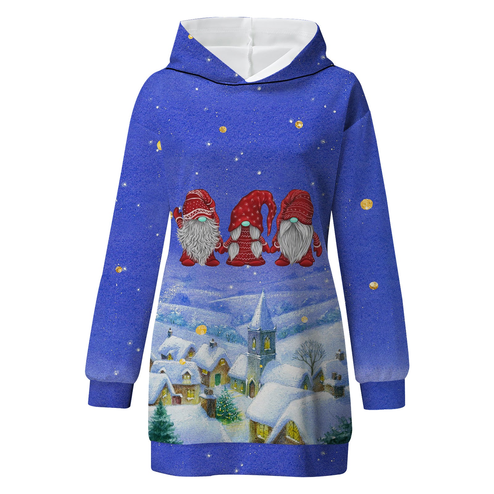 Festive Christmas Print Hoodie for Cozy Holiday Style