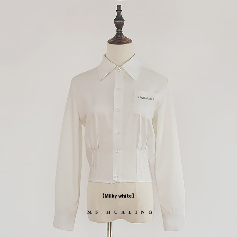 Women's Long-sleeved Shirt Slim Fit Waist