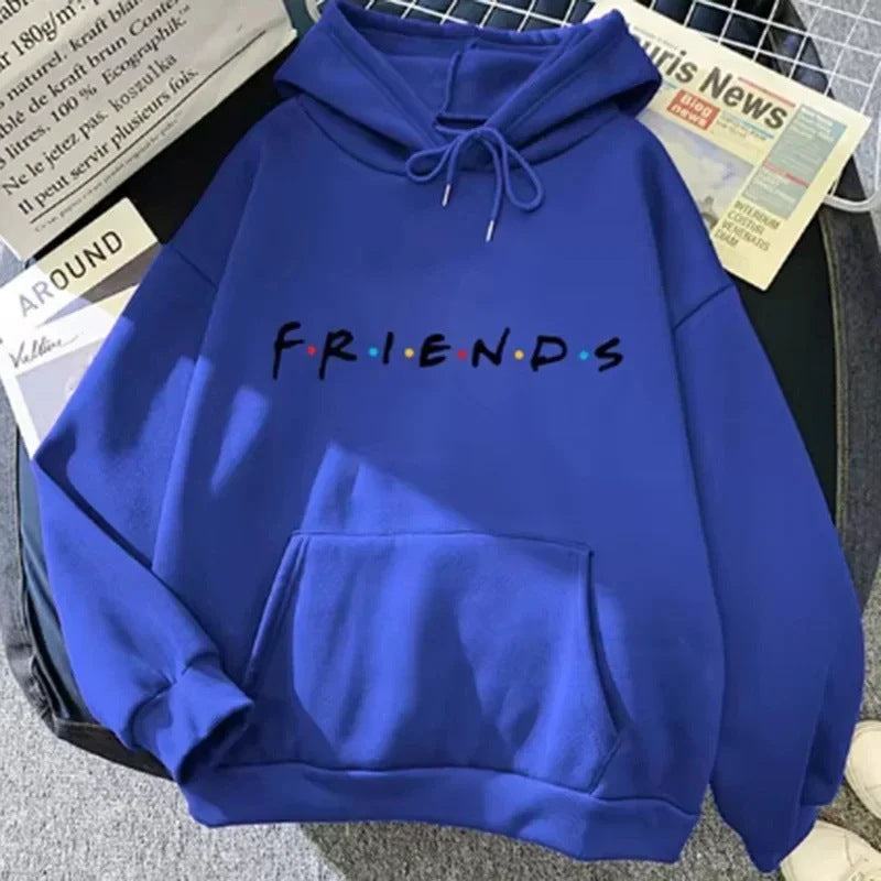 Women's Letter Print Long Sleeve Hooded Sweatshirt
