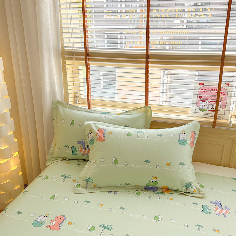 100% Cotton Twill Pillowcases Pair, Reactive Dyeing, Modern Minimalist