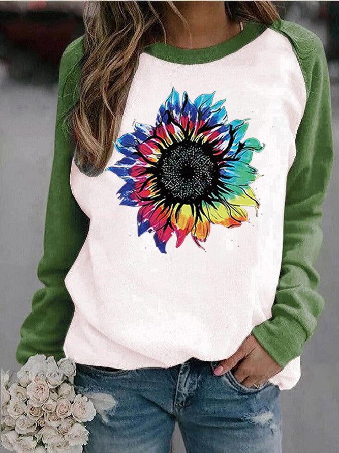 Cozy Printed Fleece Pullover Hoodie for Women