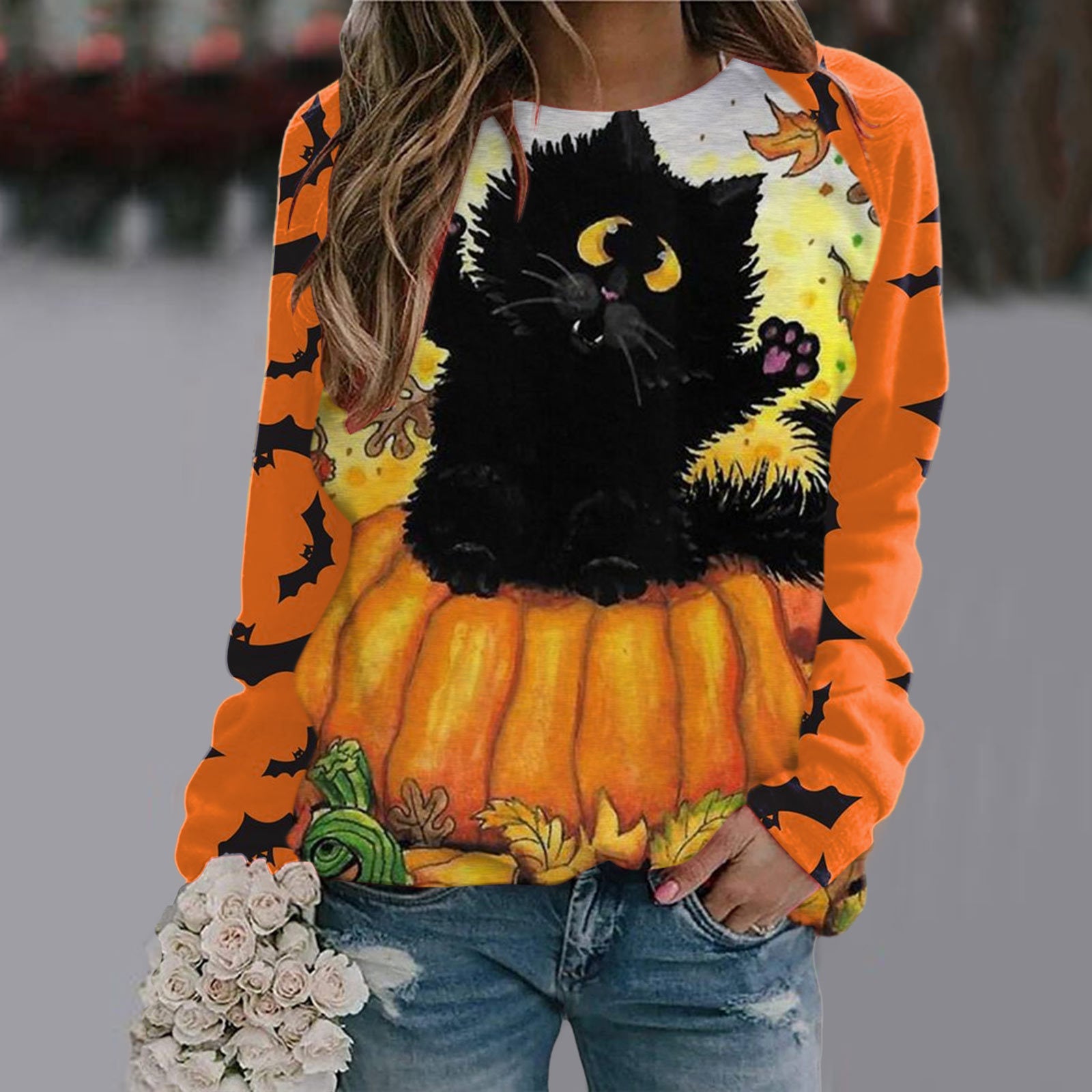 Women's Trendy Printed Long Sleeve T-Shirt