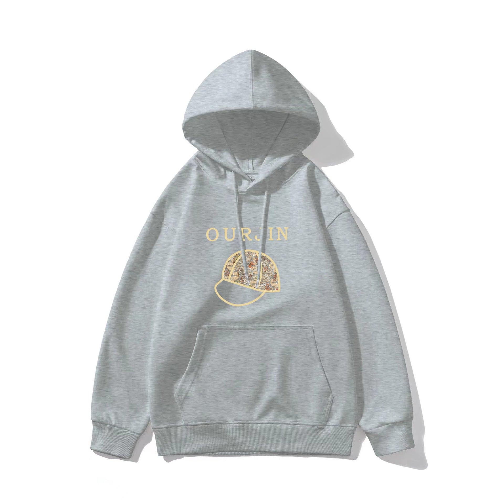 Fleece-Lined Cute Anime Print Winter Hoodie