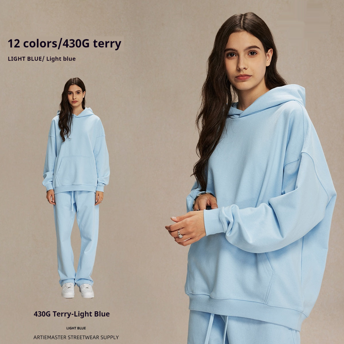 Cozy Unisex Cotton Terry Hoodie with Pocket