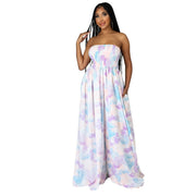 Leisure Chest Wrapped Loose Women's Jumpsuit