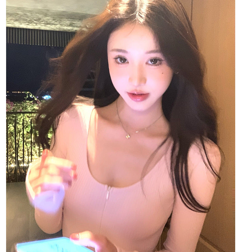 Chic Long-Sleeve Sexy Bodysuit for Women