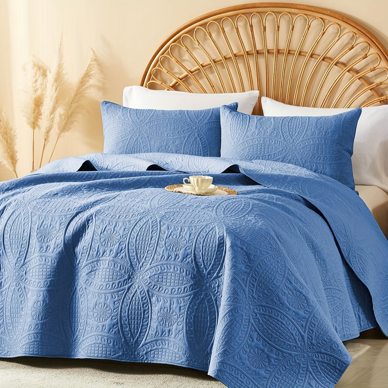 2/3pcs Quilt Set Bedspreads - Soft Cool & Refreshing Summer Quilt Lightweight Microfiber Bedspread - Modern Style Coin Pattern Coverlet For All Seasons - Gifts For The Family