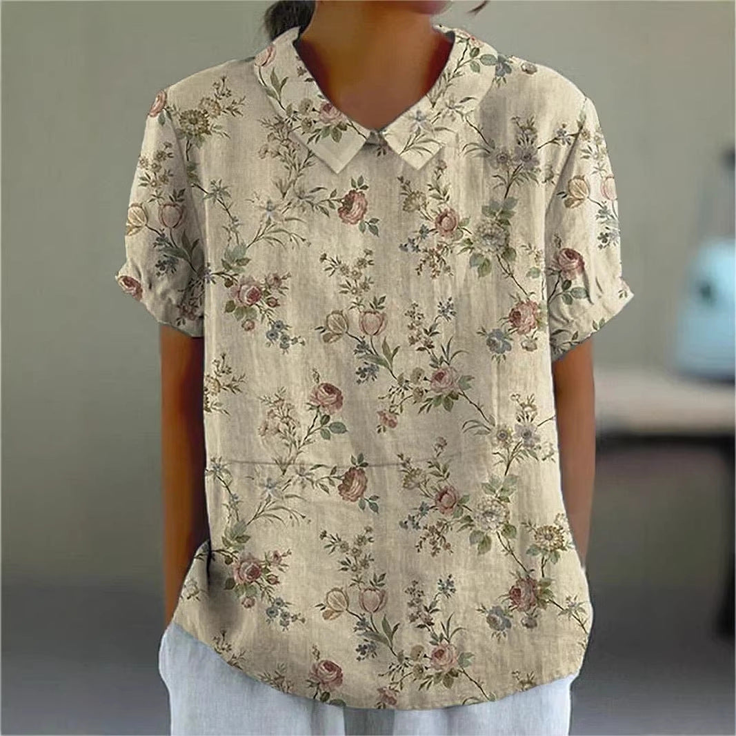 Printed Short-Sleeve Top – Fresh, Trendy & Comfortable