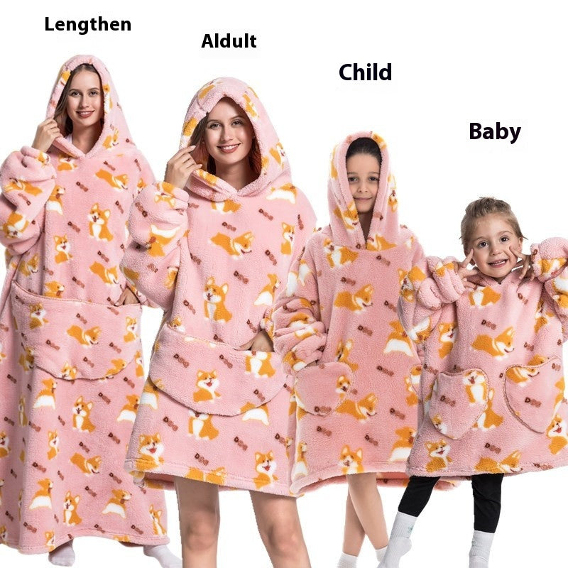 Cozy Oversized Thickened Hooded Blanket Sweatshirt