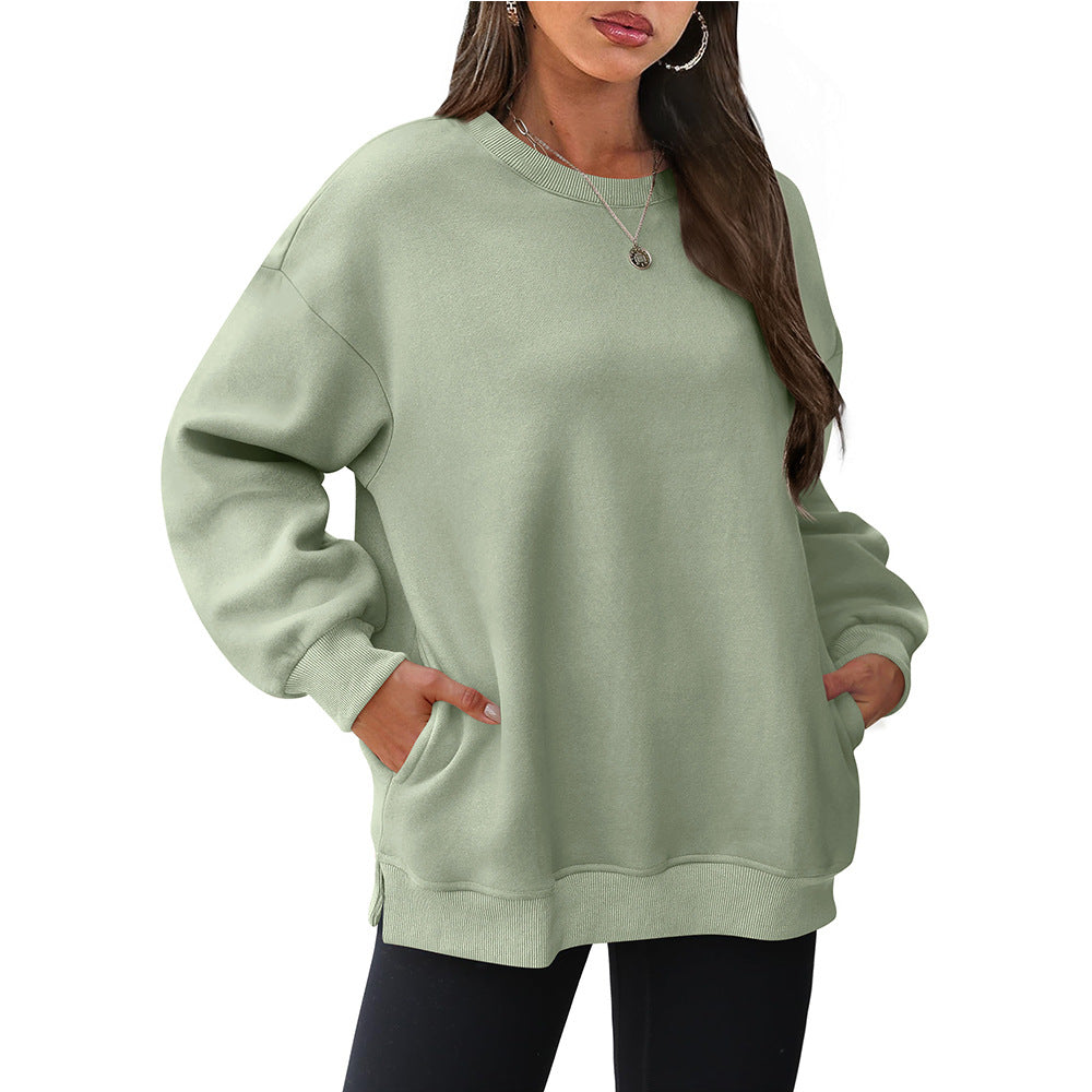 Women's Long Sleeve Sports Pullover with Pocket