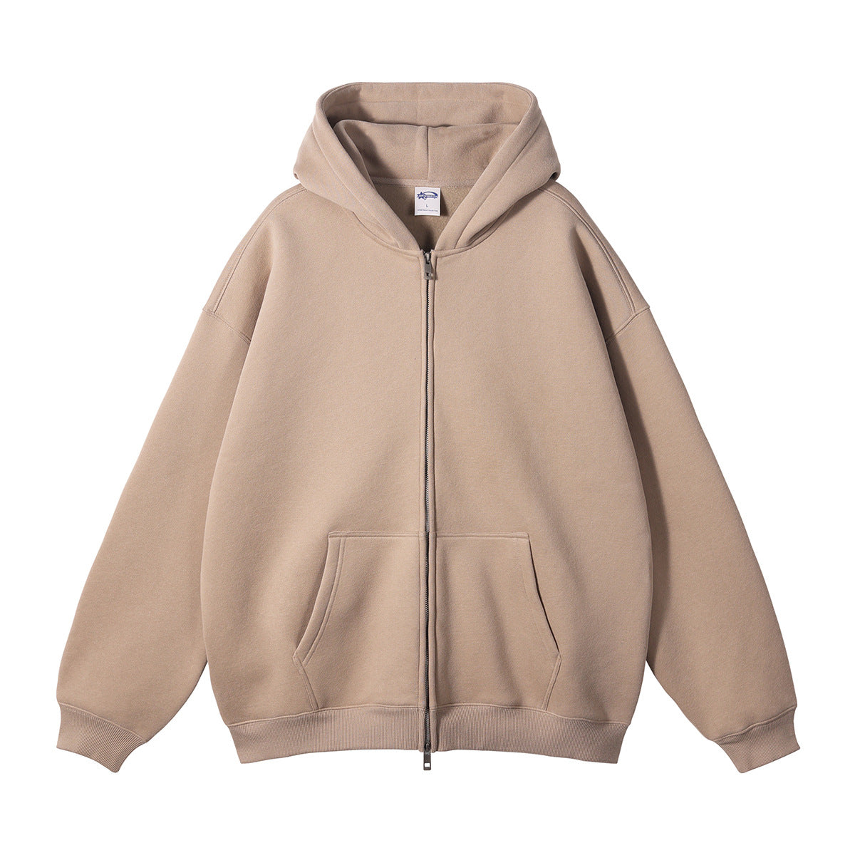 Men's Fleece-Lined Thickened Loose Streetwear Hoodie