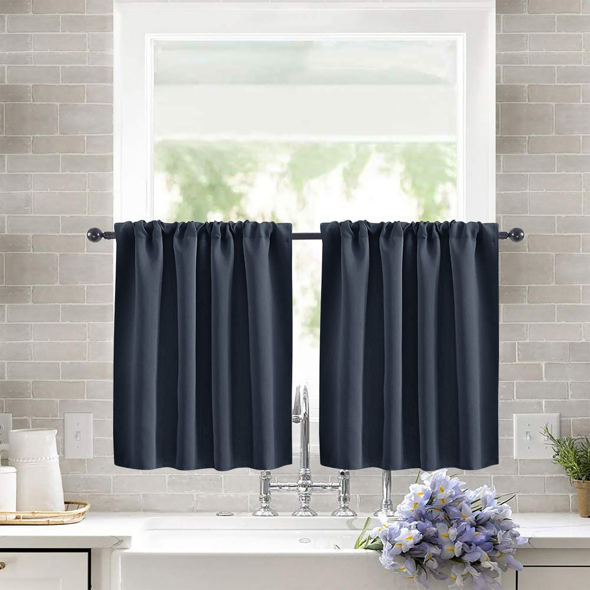 Shade Solid-color High-precision Short Curtain