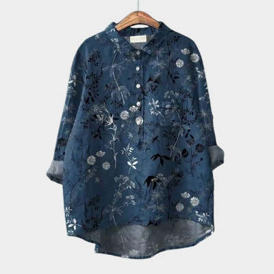 Women's Stretch Print Hawaiian Style Shirt