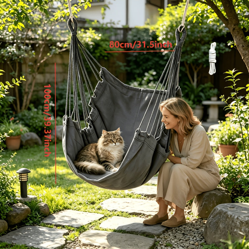 [Hanging Swing Chair] Outdoor/Indoor Hanging Swing Chair, Sturdy Frame with Soft Comfortable Design, Portable And Easy to Install, Suitable for Garden, Terrace, Balcony, Bedroom. All-Weather Durable Rocking Chair, Ideal for Reading Nook And Indoor/Outdoor