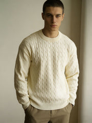 Textured Knit Sweater Mens Knitwear