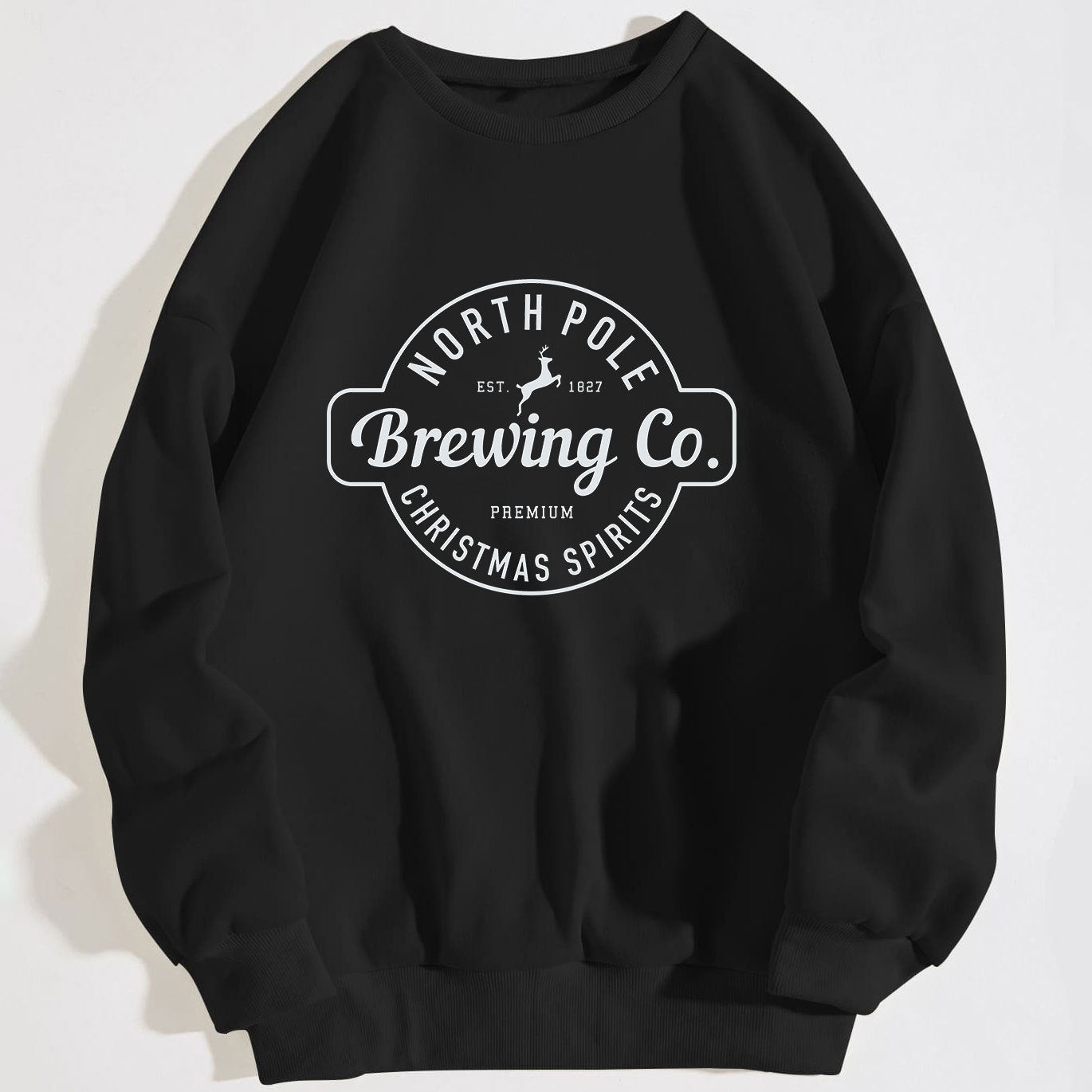 Cozy Printed Brushed Women's Round Neck Sweater
