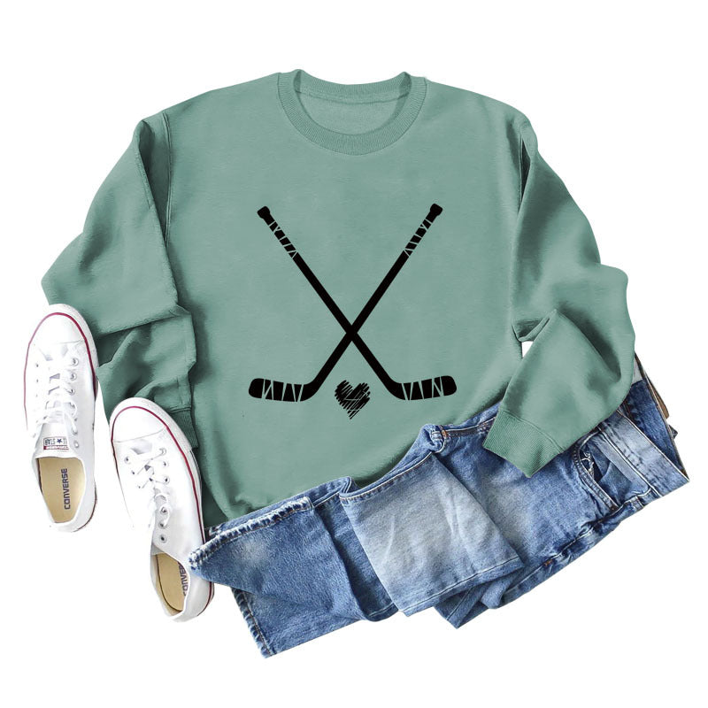 Plus Size Casual Long Sleeve Letter Print Autumn Sweater