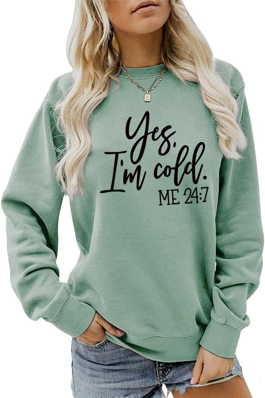 Letter Print Cozy Casual Sweatshirt for Women