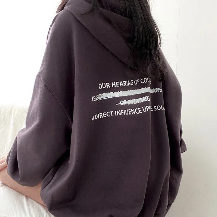 Women's Velvet Padded Hooded Sweatshirt Coat