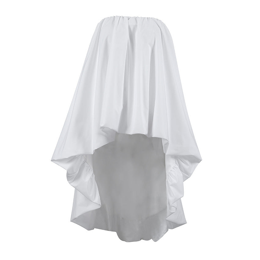 Sexy Off-the-shoulder Tube Top Irregular Hem Top