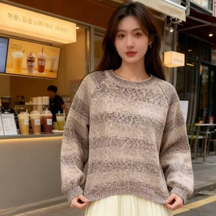 Womens Letter-embroidered Long-sleeve Knitted Cardigan
