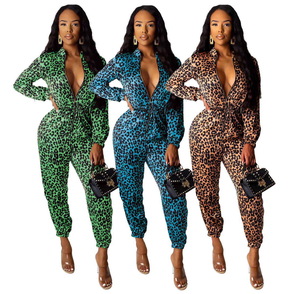 Women's Bold Digital Print Sexy Fashion Jumpsuit