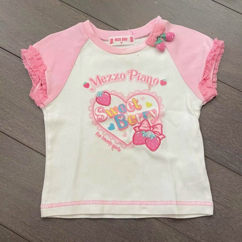 Cute Cartoon Short Sleeve Tee – All‑Match Urban Style